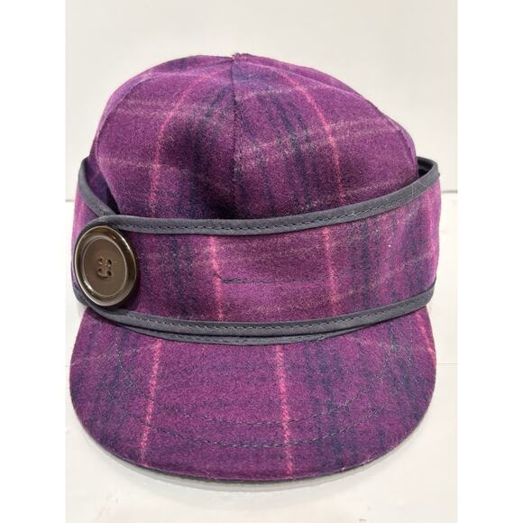 Stormy Kromer Hat Cap Purple Raspberry Wool Blend Size 7 3/8 - Picture 3 of 6